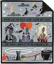 Load image into Gallery viewer, Hallmark Disney Hocus Pocus Black Flame Candle Blanket, 50x60