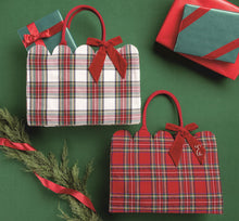 Load image into Gallery viewer, Mud Pie Tartan Scallop Tote