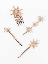 Load image into Gallery viewer, Gold Star Barrettes, Set of 4