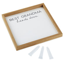 Load image into Gallery viewer, Hallmark Best Grandma Hands Down Wood Sign Handprint Kit