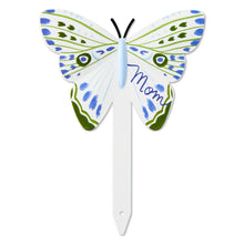 Load image into Gallery viewer, Hallmark Mom Blue and Green Butterfly Garden Stake, 6.5"