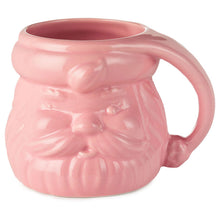 Load image into Gallery viewer, Hallmark Coral Pink Sculpted Santa Mug, 8 oz.