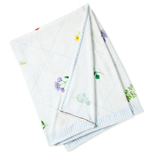 Load image into Gallery viewer, Hallmark Wildflowers on Cream Diamonds Throw Blanket, 50x60