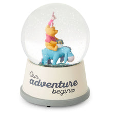 Load image into Gallery viewer, Hallmark Disney Baby Winnie the Pooh Our Adventure Begins Musical Snow Globe