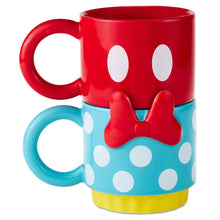 Load image into Gallery viewer, Hallmark Disney Mickey Mouse and Minnie Mouse Stacking Mugs, Set of 2