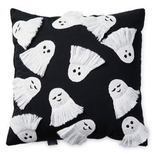 Load image into Gallery viewer, Hallmark Fringe Ghosts Halloween Pillow, 16x16