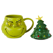 Load image into Gallery viewer, Hallmark Dr. Seuss's How the Grinch Stole Christmas!™ Grinch With Tree Sculpted Mug, 18 oz