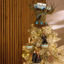 Load image into Gallery viewer, Hallmark Harry Potter and the Chamber of Secrets™ Collection Flying Ford Anglia in the Whomping Willow™ Tree Topper With Light and Sound