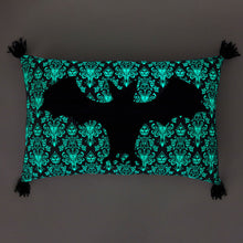 Load image into Gallery viewer, Hallmark Disney The Haunted Mansion Glow-in-the-Dark Bat Pillow, 12x20