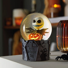 Load image into Gallery viewer, Hallmark Disney Tim Burton's The Nightmare Before Christmas Pumpkin King Snow Globe With Light and Sound