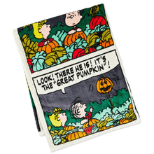 Load image into Gallery viewer, Hallmark Peanuts® Great Pumpkin Comic Strip Throw Blanket, 60x50