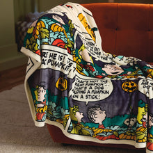 Load image into Gallery viewer, Hallmark Peanuts® Great Pumpkin Comic Strip Throw Blanket, 60x50