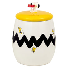 Load image into Gallery viewer, Hallmark Peanuts Snoopy and Woodstock Cookie Jar With Sound