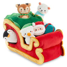 Load image into Gallery viewer, Hallmark Santa's Sleigh Plush Play Set, 7 pieces