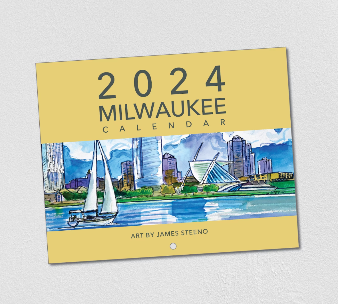 Milwaukee 2024 Watercolor Calendar by James Steeno Winkie's Hallmark