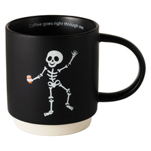 Load image into Gallery viewer, Hallmark Skeleton With To-Go Coffee Cup Funny Mug, 16 oz.