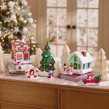 Load image into Gallery viewer, Hallmark Magic Snowman Village Musical Bakery and Baker Tabletop Decorations With Light, Set of 2