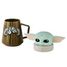 Load image into Gallery viewer, Hallmark Star Wars: The Mandalorian™ Grogu™ Lidded Mug With Sound, 17 oz.