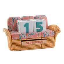 Load image into Gallery viewer, Hallmark The Golden Girls Floral Rattan Couch Perpetual Calendar