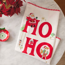 Load image into Gallery viewer, Hallmark Ho Ho Ho Vintage Santa and Friends Tea Towel, 18x26