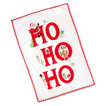 Load image into Gallery viewer, Hallmark Ho Ho Ho Vintage Santa and Friends Tea Towel, 18x26