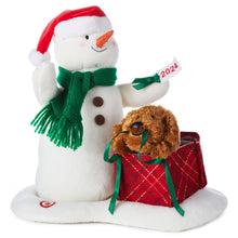 Load image into Gallery viewer, Hallmark Wrapped in Joy Singing Snowman Plush With Motion, 10"