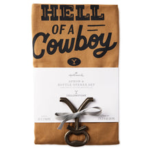 Load image into Gallery viewer, Hallmark Yellowstone One Hell of a Cowboy Apron and Bottle Opener