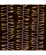 Load image into Gallery viewer, 16' 480-Light Warm White 3MM LED Connectable Multifunction Cluster Garland With White Wire