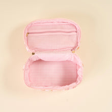 Load image into Gallery viewer, The Darling Effect Glam & Go Quilted Cosmetic Bag - Petal Parade Pink
