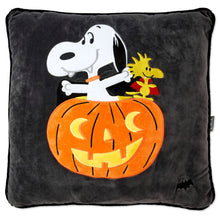 Load image into Gallery viewer, Hallmark Peanuts® Snoopy the Vampire Beagle Light-Up Pillow, 17x17