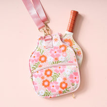Load image into Gallery viewer, The Darling Effect Pickleball Paddle Case - Beyond Blooms Pink Orange

