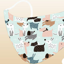 Load image into Gallery viewer, KIDS Reusable Two-Layer Face Mask - Puppies