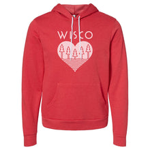Load image into Gallery viewer, Wisco Roots Heather Red Unisex Hoodie