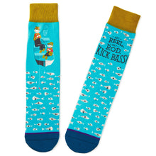 Load image into Gallery viewer, Hallmark Kick Bass Fishing Toe of a Kind Novelty Crew Socks