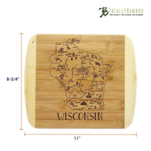 Load image into Gallery viewer, Totally Bamboo A Slice of Wisconsin Serving and Cutting Board, 11" x 8-3/4"