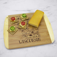 Load image into Gallery viewer, Totally Bamboo A Slice of Wisconsin Serving and Cutting Board, 11" x 8-3/4"