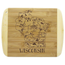 Load image into Gallery viewer, Totally Bamboo A Slice of Wisconsin Serving and Cutting Board, 11" x 8-3/4"