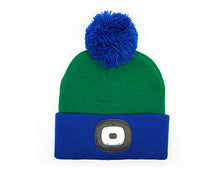 Load image into Gallery viewer, Night Scope Night Owl Rechargeable LED Pom Hat - Kids Solids