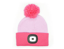 Load image into Gallery viewer, Night Scope Night Owl Rechargeable LED Pom Hat - Kids Solids