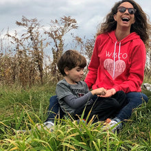 Load image into Gallery viewer, Wisco Roots Heather Red Unisex Hoodie