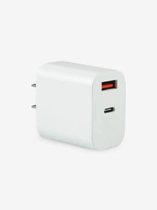 Dual Port USB-C + USB-A Wall Charger