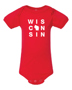 Wisconsin Red Infant Onesie