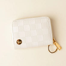 Load image into Gallery viewer, The Darling Effect White Check Zip Around Wallet
