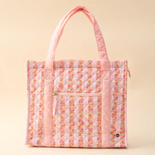 Load image into Gallery viewer, The Darling Effect Quilted Tote Bag - Petal Parade Pink

