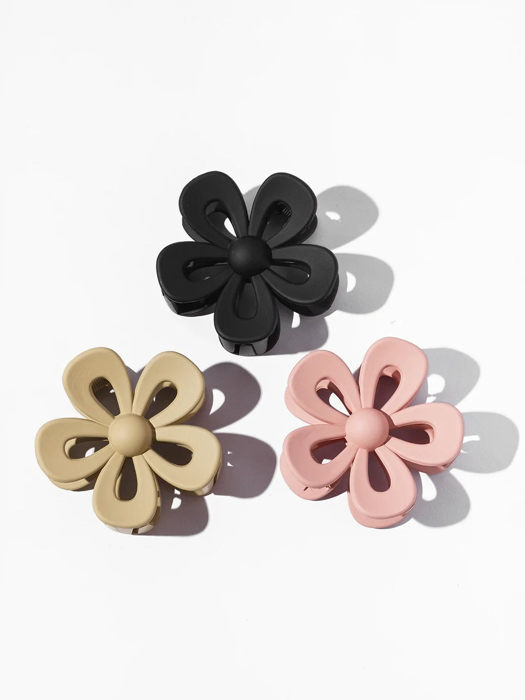 Flower Claw Clips, Set of 3