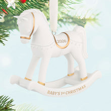 Load image into Gallery viewer, Hallmark Baby's First Christmas Rocking Horse 2026 Porcelain Ornament
