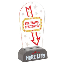 Load image into Gallery viewer, Hallmark Beetlejuice™ Light-Up Tabletop Sign, 10.5&quot;
