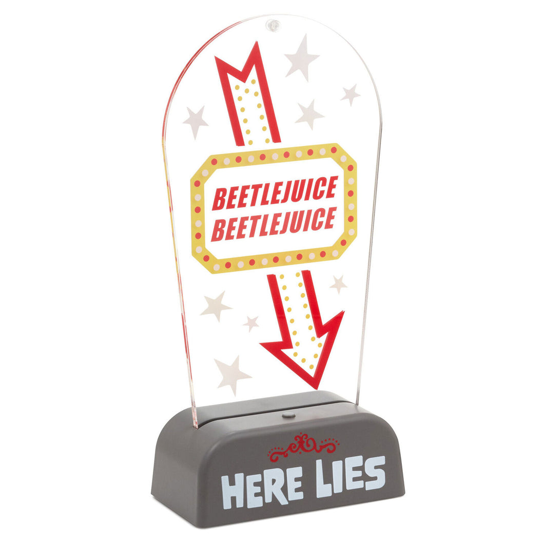 Hallmark Beetlejuice™ Light-Up Tabletop Sign, 10.5