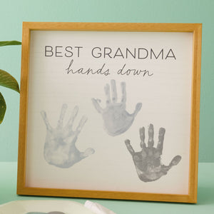 Hallmark Best Grandma Hands Down Wood Sign Handprint Kit
