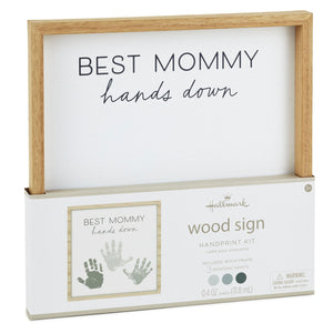 Hallmark Best Mommy Hands Down Wood Sign Handprint Kit